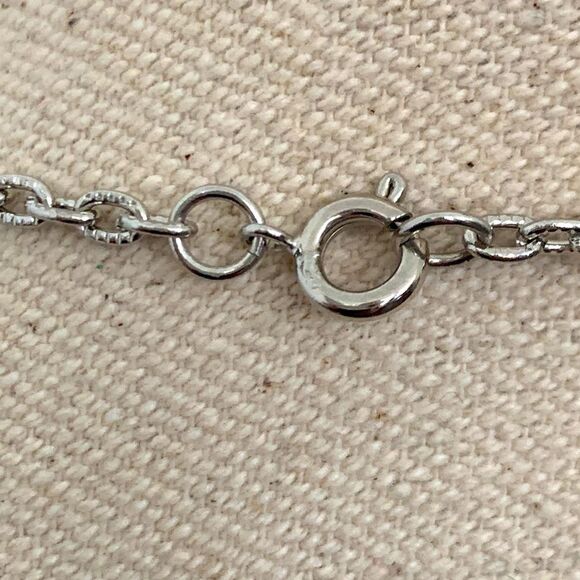 Teardrop Hammered Silver-Tone Handmade Pendant Necklace – Boho Tribal Jewelry - Picture 7 of 8